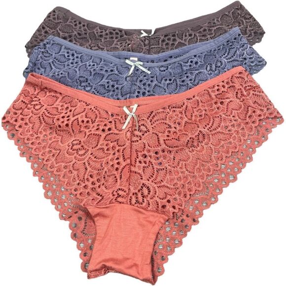 Wallflower Intimates Lace Hipster Panties 3 Pieces - Picture 1 of 10